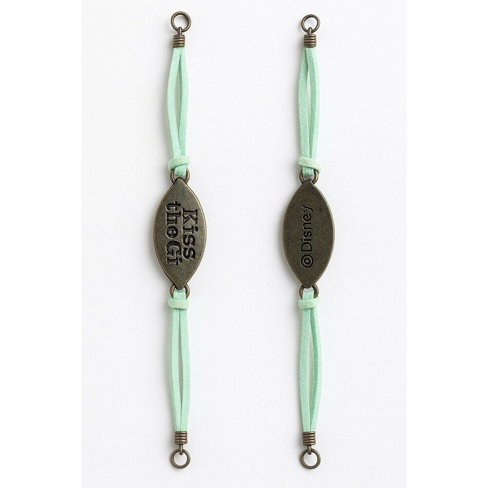 Disney The Little Mermaid “Kiss the Girl” Bracelet Mint Green Suede Silver Tone
